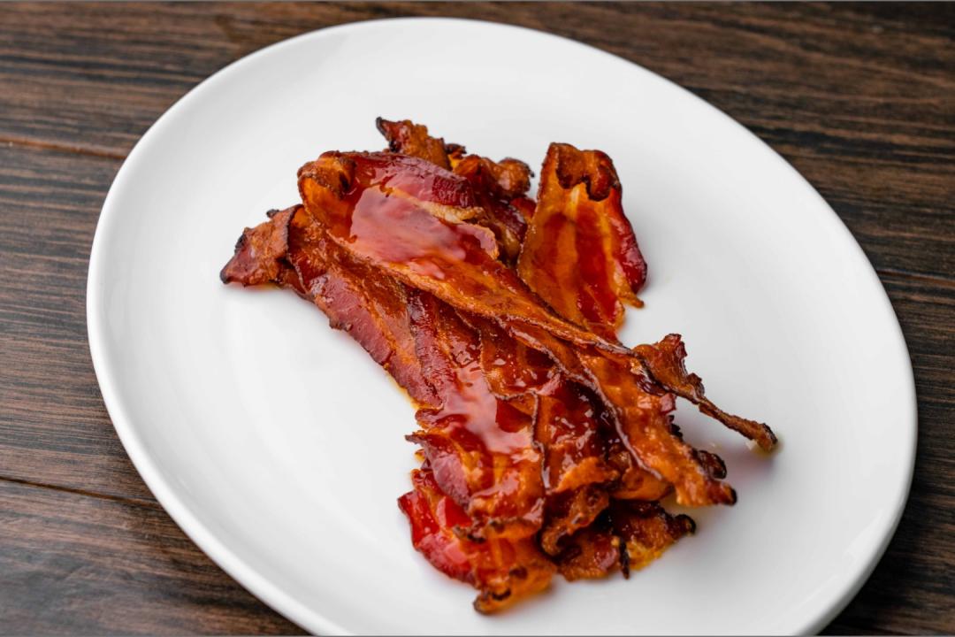 Zesty Orange Bacon on a plate